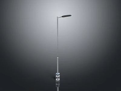 Modern Outdoor Street Light With Aluminum Pole And Energy Efficient LED Fixture 3d model