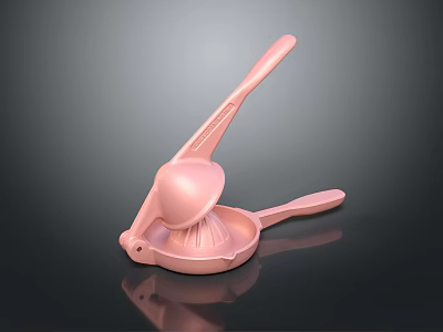 Pink Manual Citrus Juicer With Ergonomic Handle And Efficient Press Mechanism 3d model