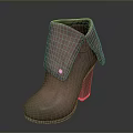 Brown Leather Ankle Boots With Block Heel And Buckle Detail For Daily Use