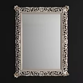 Elegant Decorative Wall Mirror With Ornate Carved Frame And Intricate Details