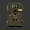 Military Weapon With Long Rod Yellow Base And Launcher Device Structure