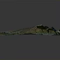 Detailed 3D Topographic Terrain Model With Mountainous Relief And Colorful Textures