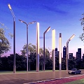 Outdoor Lawn Street Light High Pole Light Street Light Garden Landscape Street Light Garden Light 3d model