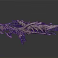 Intricate Mythical Style Decorative Gun With Stone Like Texture And Bone Inspired Carvings