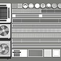 Various Air Conditioner Air Vent Designs Including Grille Circular and Linear Styles for Home