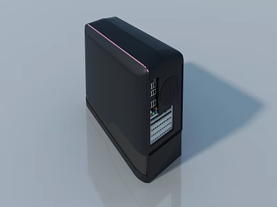 Sleek Black Modern Swing Door with Smooth Operation and Stylish Finish 3d model