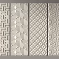 Decorative Wall Panels Featuring Various Geometric Patterns And Textured Surface Designs For Interior Decoration 3d model