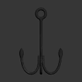 Unique Black Metallic Animal Shaped Decorative Sculpture With Curved Design