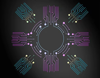 Modern Technology Line Technology Line Wall Decoration 3d model