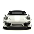 White Porsche Sports Car With Modern Sleek Exterior And Alloy Wheels