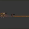 Wooden Farm Stable Setup With Hay Area Fenced Enclosure And Horse Figure