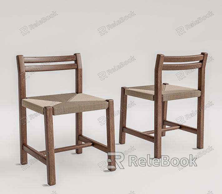 Quiet Dining Chair Rattan Single Chair Dining Chair model