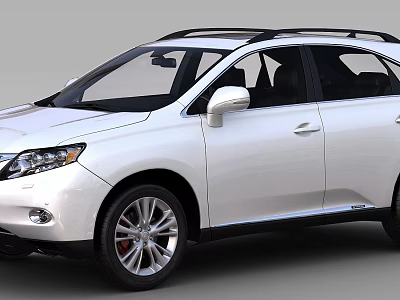 White SUV Vehicle Featuring Built In Storage Locker And Roof Rack Design 3d model