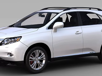 white lexus 3d model