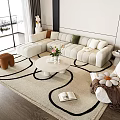 Modern Sofa Coffee Table Combination Sofa Coffee Table 3d model