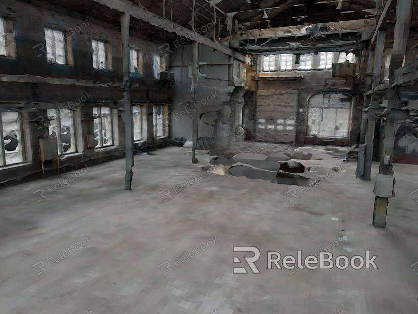 Ruins Building Ruins Building Ruins Building Abandoned Building Ruins Demolition Building model