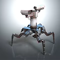 Futuristic Mechanical Creature With Multi Legged Robotic Structure And Weaponized Top 3d model