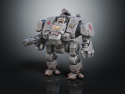 Modern Robot Warrior Mechanical Combat Police Mechanical Armor model