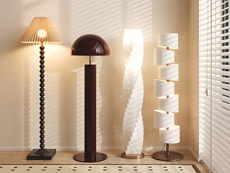 Modern Cream Floor Lamp Antique Floor Lamp Decorative Lamp Art Lamps 3d model
