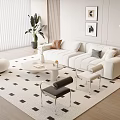 Modern Sofa Coffee Table Combination Multi-person Sofa Coffee Table Fruit Plate Sofa Single Sofa Leisure Chair Sofa Single Sofa 3d model