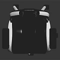 Modern Black And White Leather Gaming Chair With Adjustable Armrests And Swivel Wheels