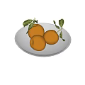 Fresh Oranges with Green Leaves Beautifully Arranged in Transparent Glass Bowl