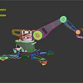 Modern Robot Arm Mechanical Arm Robot Arm Robot Head 3d model
