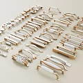 New Chinese Style Door Handle Metal Handle Cabinet Handle 3d model