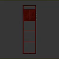 Red Wooden Storage Shelf Unit With Multiple Tiered Shelves For Home Organization