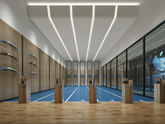 Modern Archery Hall 3d model