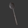 Handmade Wooden Spoon With Smooth Surface Long Handle And Three Holes