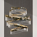 Light Luxury Crystal Chandelier 3d model