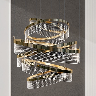 Light Luxury Crystal Chandelier 3d model