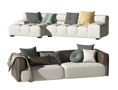 Modern Combination Sofa Double Sofa 3d model