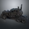 Military Style Heavy Duty Multi Wheel Truck With Armored Body And Antenna Structure