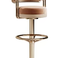 Modern Bar Stools With Velvet Green And Brown Seats Gold Metal Frame Round Footrest