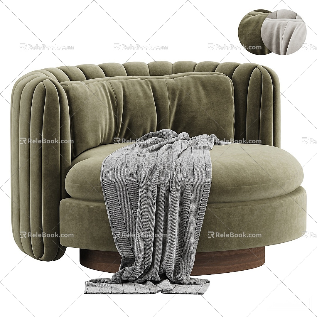 modern single sofa sofa leisure sofa 3d model