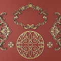 European-style Metal Carved European Pattern Hollow Carved Pattern 3d model
