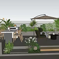 Rooftop Garden Terrace Design With Sunset View Outdoor Seating Lush Plants And Fire Pit
