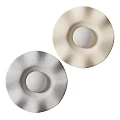 Modern Minimalist Wall Lamps With Wavy Textured Beige And Gray Design And White Round Globe