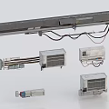 Air Conditioner Fan Components with Heat Sinks Wiring and Multiple Parts