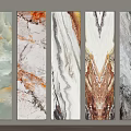 Modern Background Wall With Various Natural Marble Textures And Elegant Color Patterns 3d model