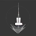 Traditional Fishing Boat With Cabin White And Red Hull Extended Fishing Net