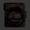 Stacked And Single Old Rubber Tires With Worn Surfaces On Gray Background