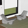 Nordic Sofa Recliner Leisure Sofa Chair Lazy Sofa Single Sofa Shaped Sofa 3d model