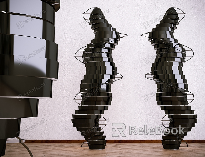 Modern special-shaped floor lamp spiral floor lamp model