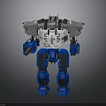Mechanical Robot Model With Blue Legs Silver Upper Body And Armored Arms