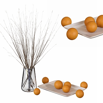 Modern fruit plate fruit plate ornaments 3d model