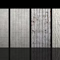 Wall Panels Showcasing Various Textures Gray Vertical Stripes Distressed and Textured Designs 3d model