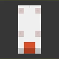Lego Style Ambulance Block Model With White Orange Body And Red Cross